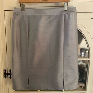 Talbots Womens Gray Silk & Wool Skirt 14